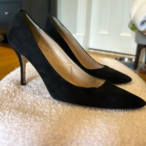 j. crew suede pumps, black, sz 9